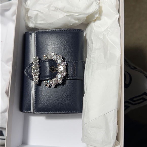 Brand new Jimmy Choo Black Crystal Embellished Women's wallet.feminine classic - Picture 4 of 9
